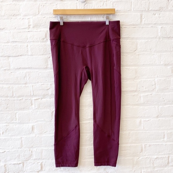 Lululemon || All The Right Places Crop II *23" Dark Adobe Burgundy Maroon 12 - Picture 1 of 10